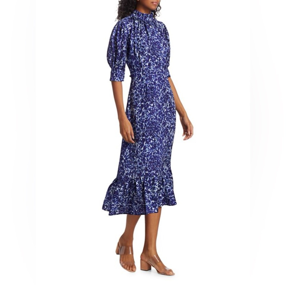 Sea New York Navy Floral Midi Dress